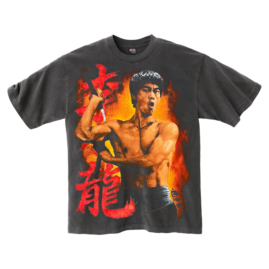 BRUCE LEE VINTAGE GREY T-SHIRT