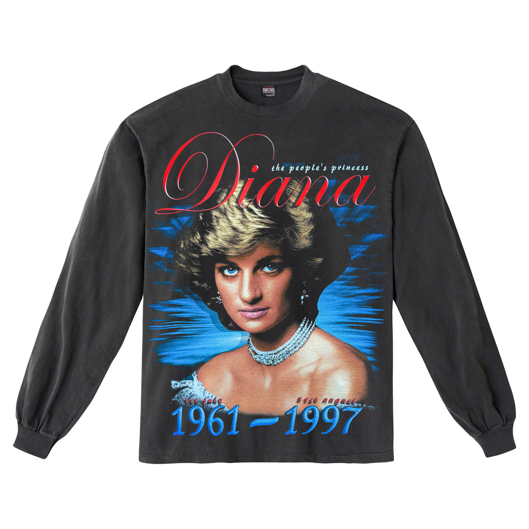 PRINCESS DIANA WASHED BLACK LONGLSEEVE