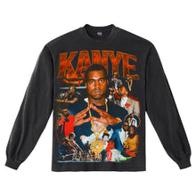 KANYE WASHED BLACK T-SHIRT LONGSLEEVE