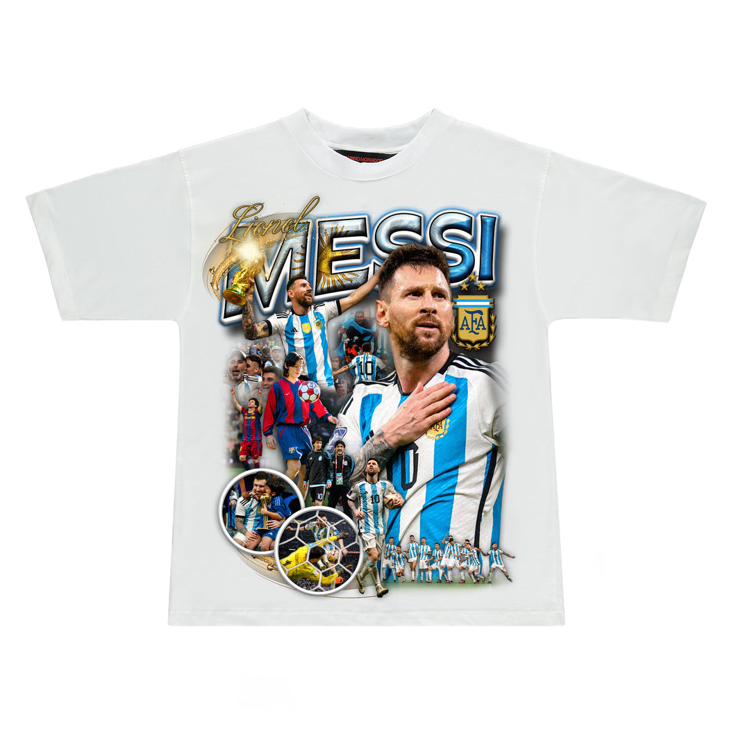 LIONEL MESSI WHITE T-SHIRT
