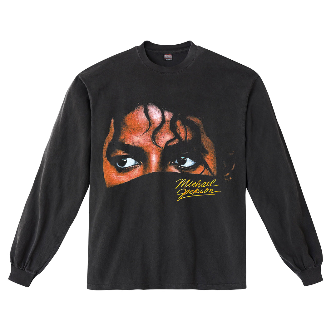MICHAEL JACKSON WASHED BLACK LONGSLEEVE