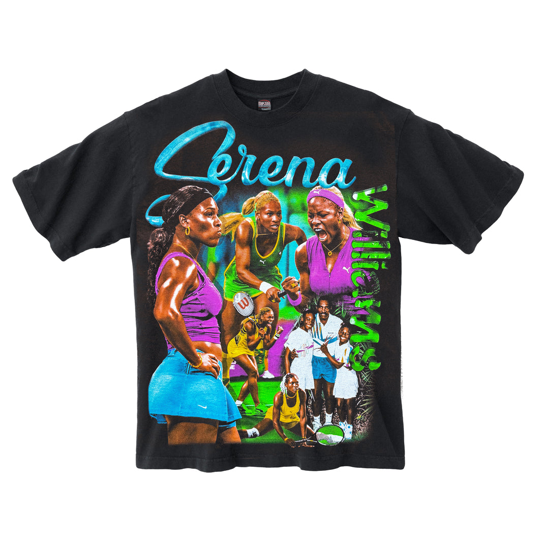 SERENA WILLIAMS WASHED BLACK T-SHIRT