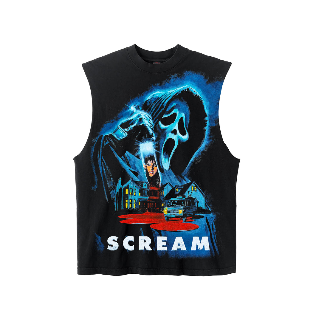 GHOSTFACE BLACK SLEEVELESS