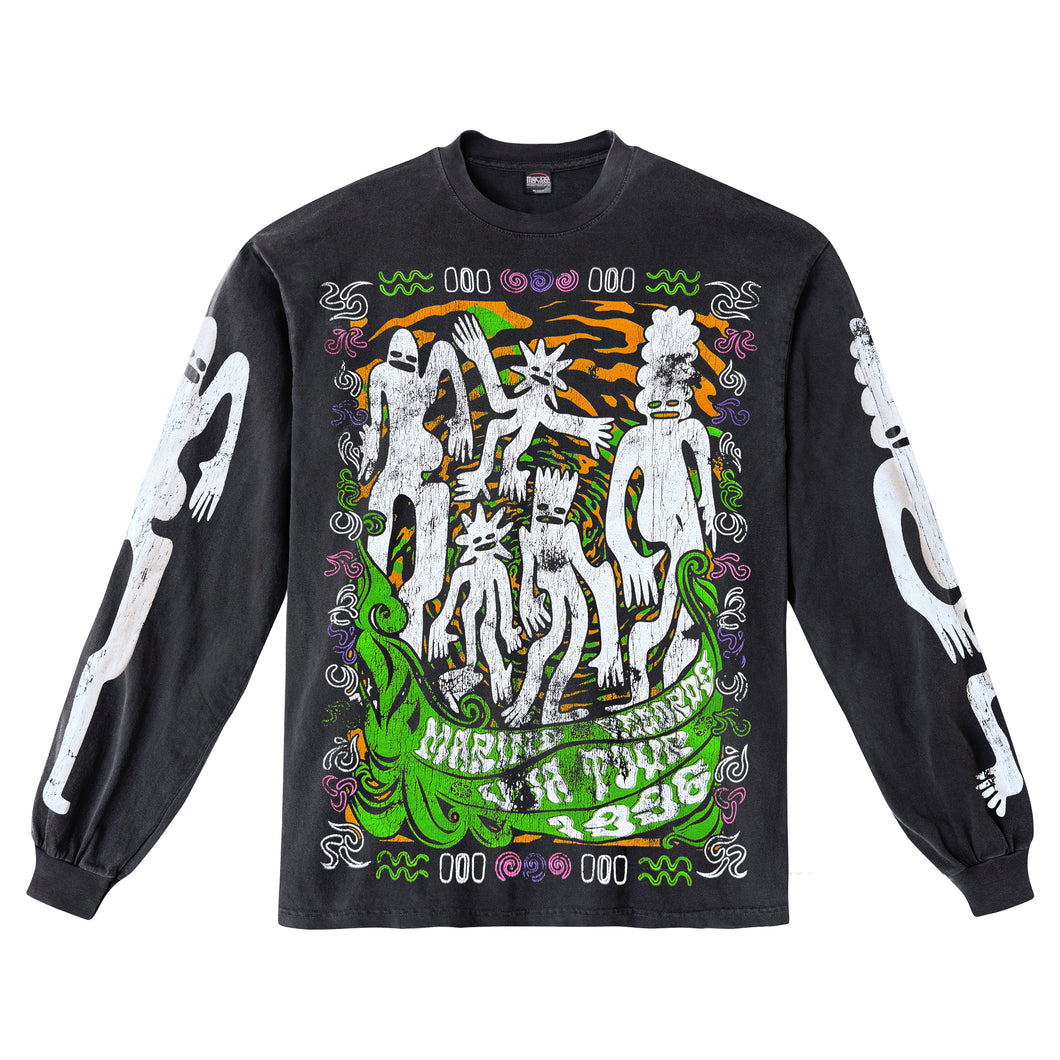 96' USA TOUR WASHED BLACK LONGSLEEVE
