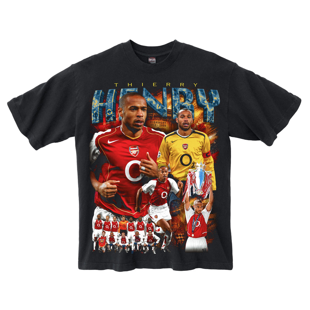 THIERRY HENRY WASHED BLACK T-SHIRT